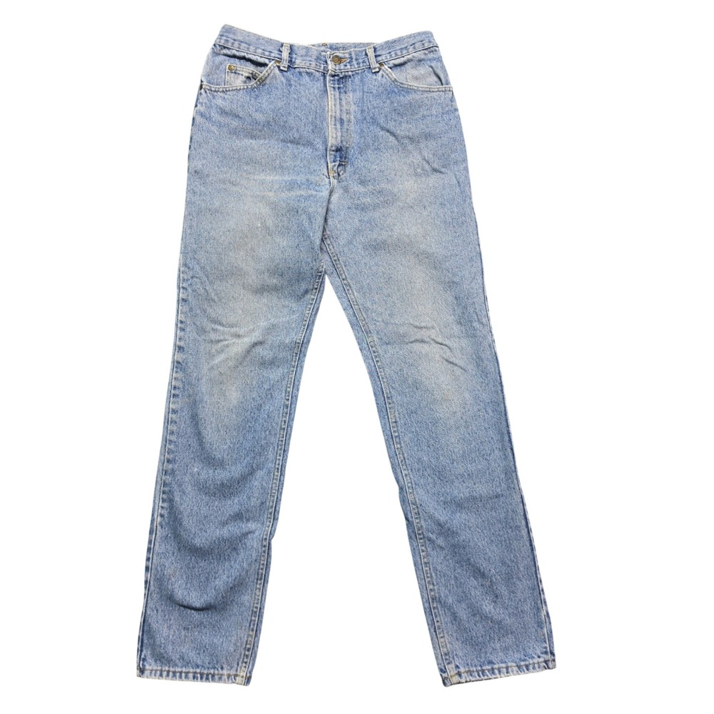 90s Vintage Made in USA Denim Straight Leg Jeans Mens 34x34 Light Blue Lee